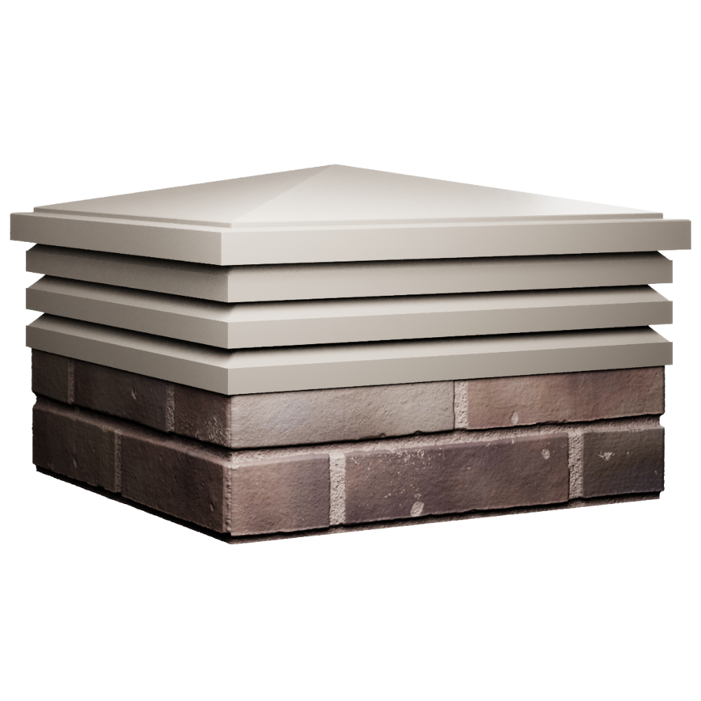 Колпак Zking Бона ХайТек Бежевый на столб 2х2 кирпича (513х513мм) в Сыктывкаре фото