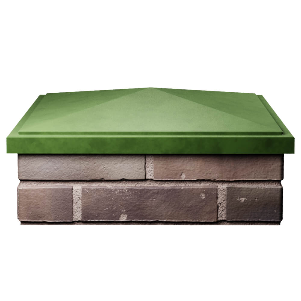 Колпак Zking БонаМоно Зеленый на столб 2х2 кирпича (515х515, 530х530мм) Сыктывкар фото