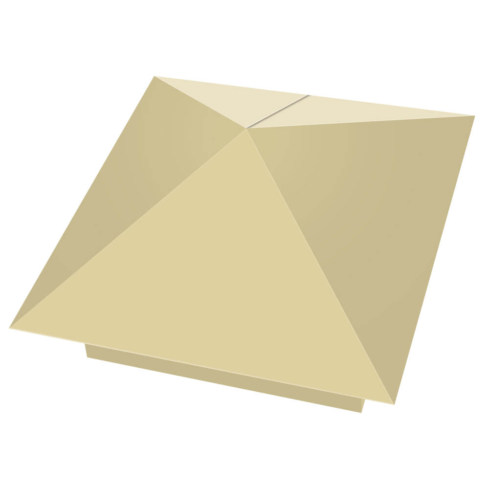 Колпак металлический 400х400мм RAL1014 Бежевый заборный Сыктывкар фото