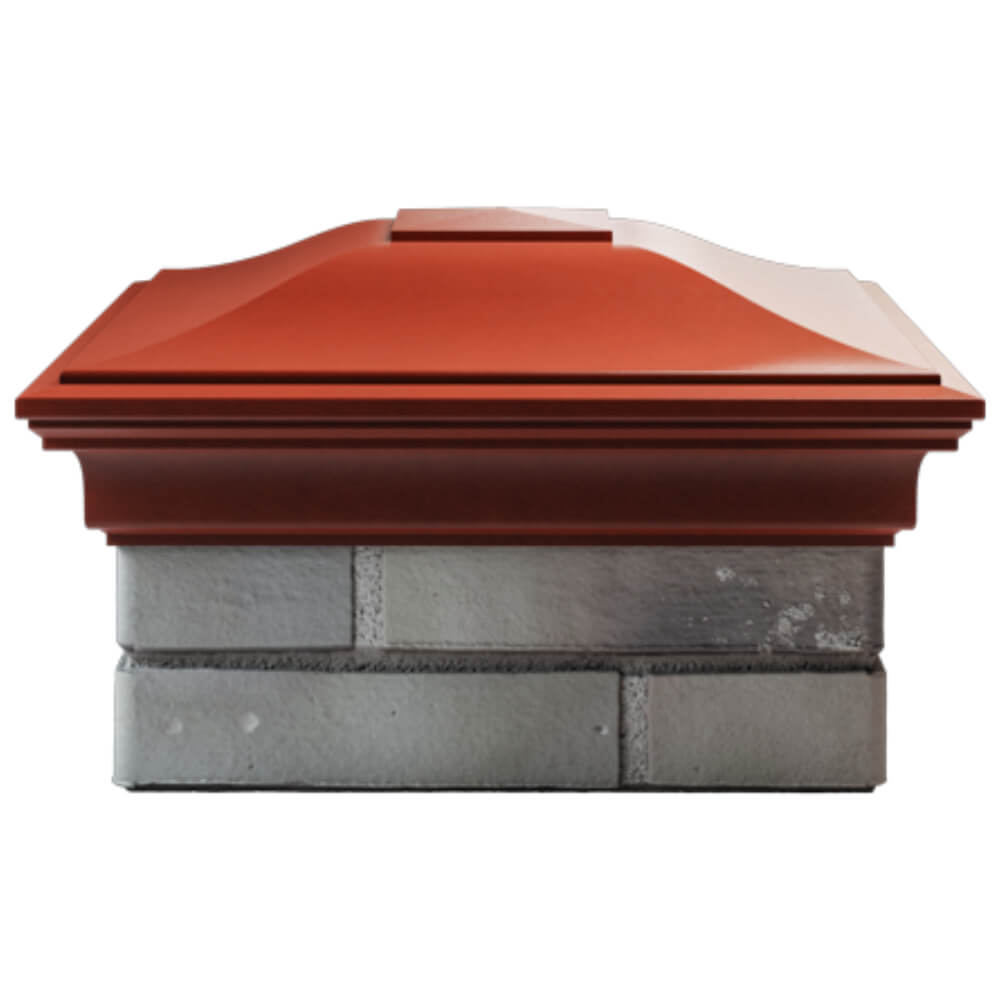 Колпак Zking Монблан Красный на столб 1.5х1.5 кирпича (385х385мм) Сыктывкар фото