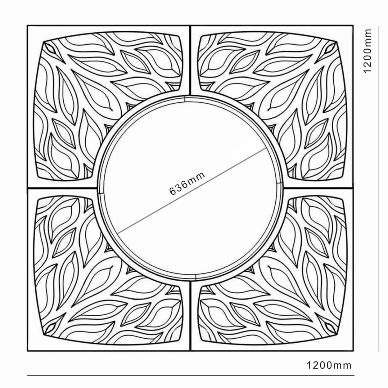 Приствольная решетка для дерева ZKING CRUST 1.2х1.2м Черная в Сыктывкаре фото