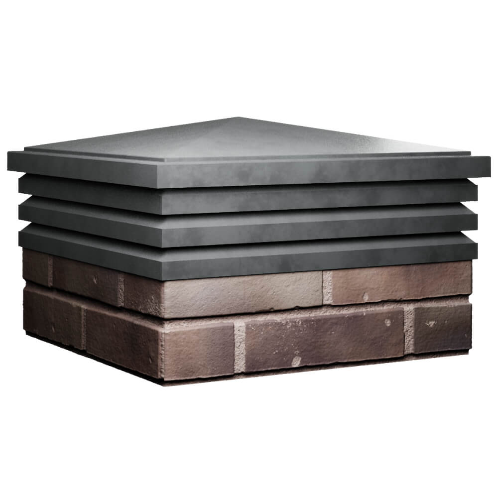 Колпак Zking Бона ХайТек Серый на столб 2х2 кирпича (513х513мм) в Сыктывкаре фото