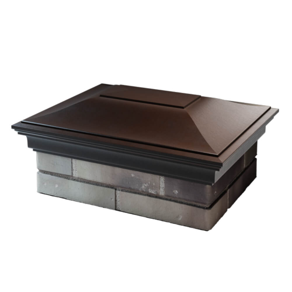 Колпак Zking Монблан Коричневый на столб 2х1.5 кирпича (515х385мм) в Сыктывкаре фото