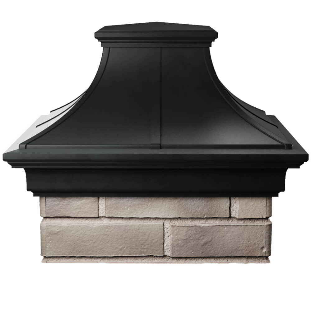 Колпак Zking Монблан Премиум Черный на столб 1.5х1.5 кирпича (385х385мм) Сыктывкар фото