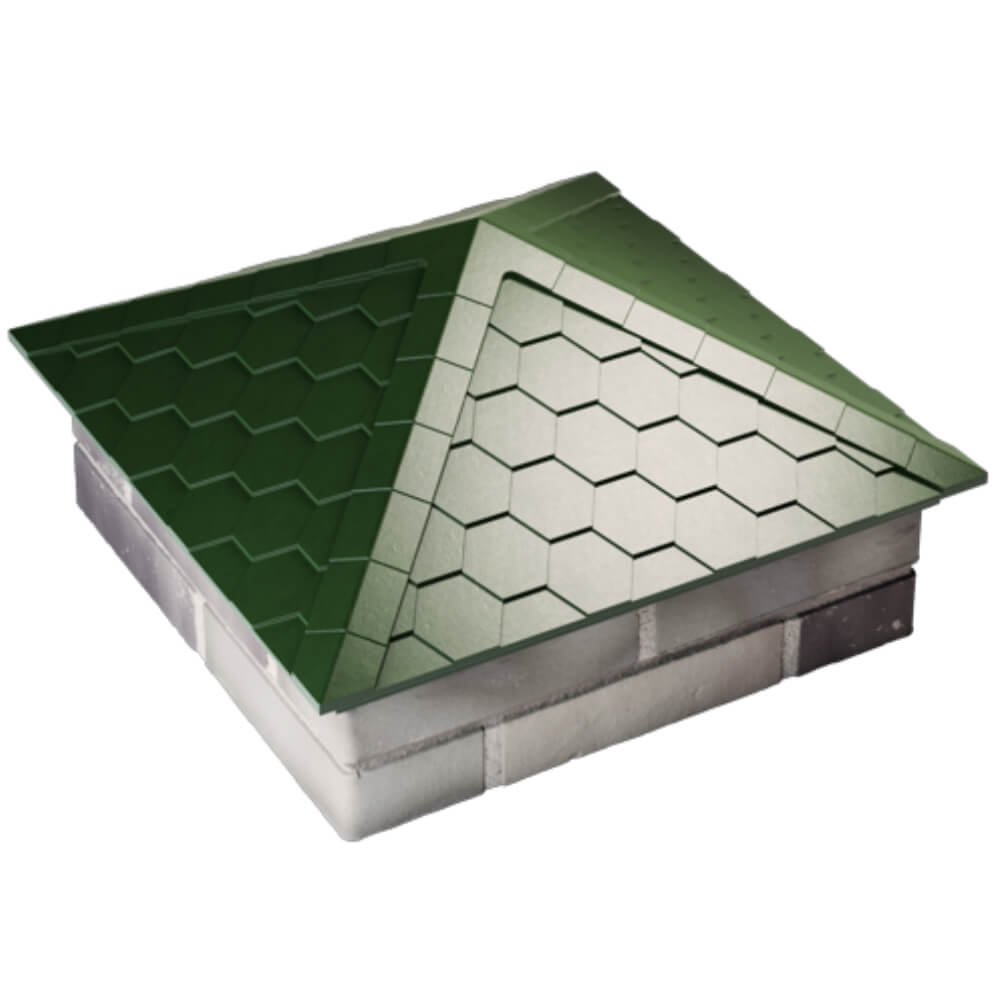 Колпак Zking Эверест Зеленый на столб 2х2 кирпича (535х535мм) Сыктывкар фото