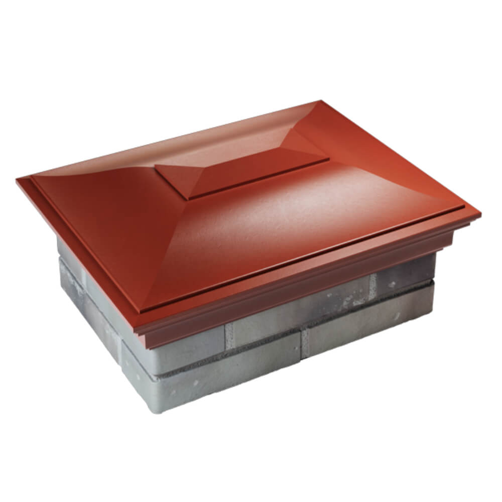 Колпак Zking Монблан Красный на столб 2х1.5 кирпича (515х385мм) Сыктывкар фото