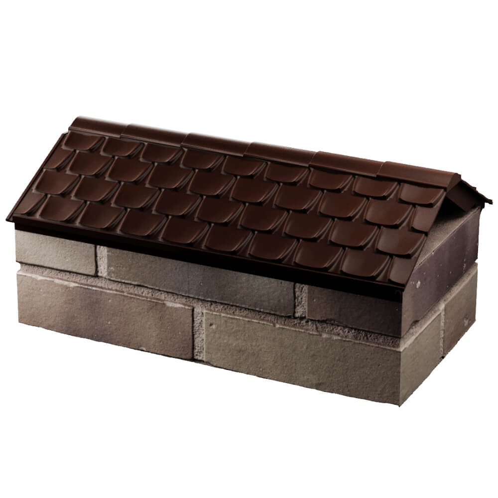 Парапет Zking Эльбрус Коричневый с посадкой на 1 кирпич (255мм) в Сыктывкаре фото