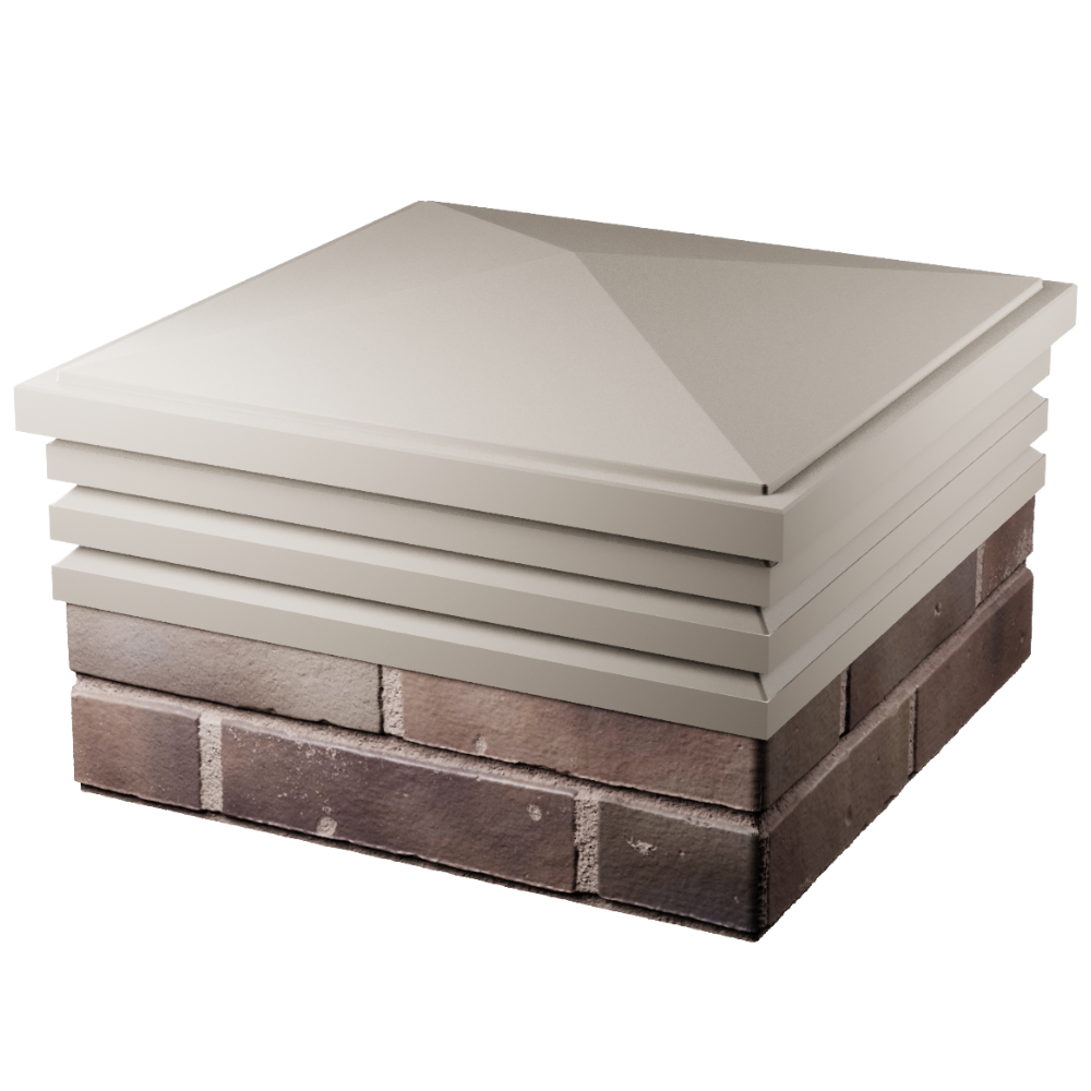 Колпак Zking Бона ХайТек Бежевый на столб 2х2 кирпича (513х513мм) в Сыктывкаре фото