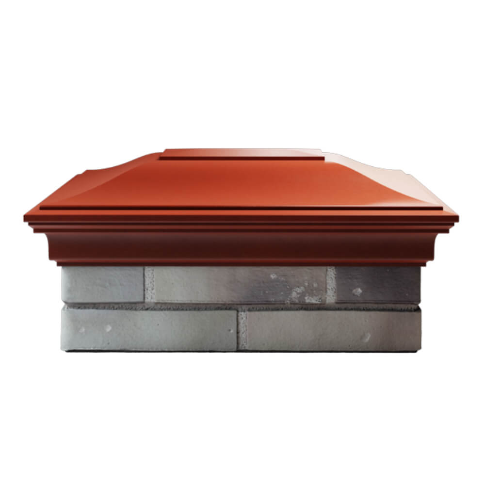 Колпак Zking Монблан Красный на столб 2х1.5 кирпича (515х385мм) в Сыктывкаре фото