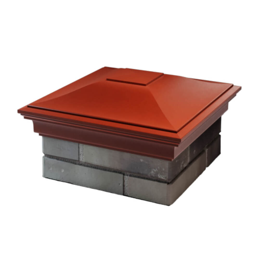 Колпак Zking Монблан Красный на столб 1.5х1.5 еврокирпича 0.7НФ (355х355мм) в Сыктывкаре фото