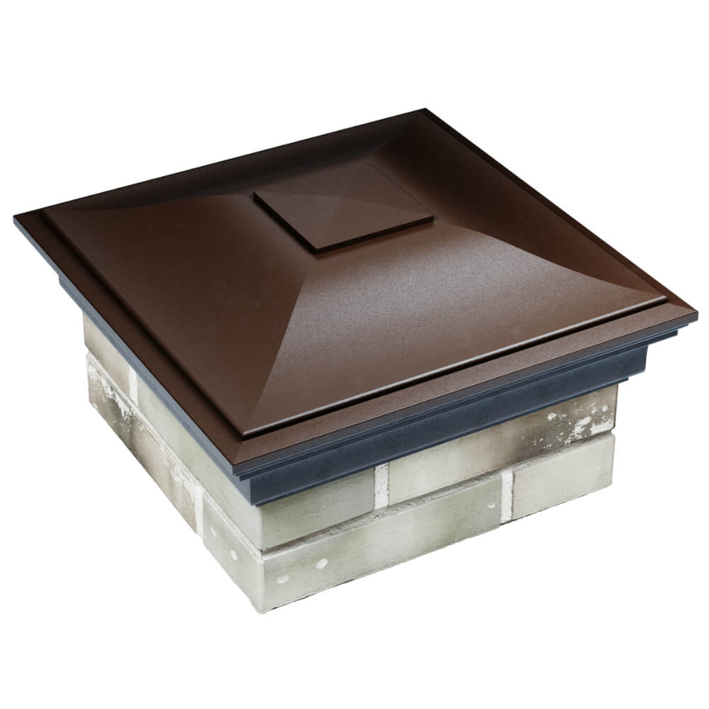 Колпак Zking Монблан Коричневый на столб 1.5х1.5 кирпича (385х385мм) в Сыктывкаре фото