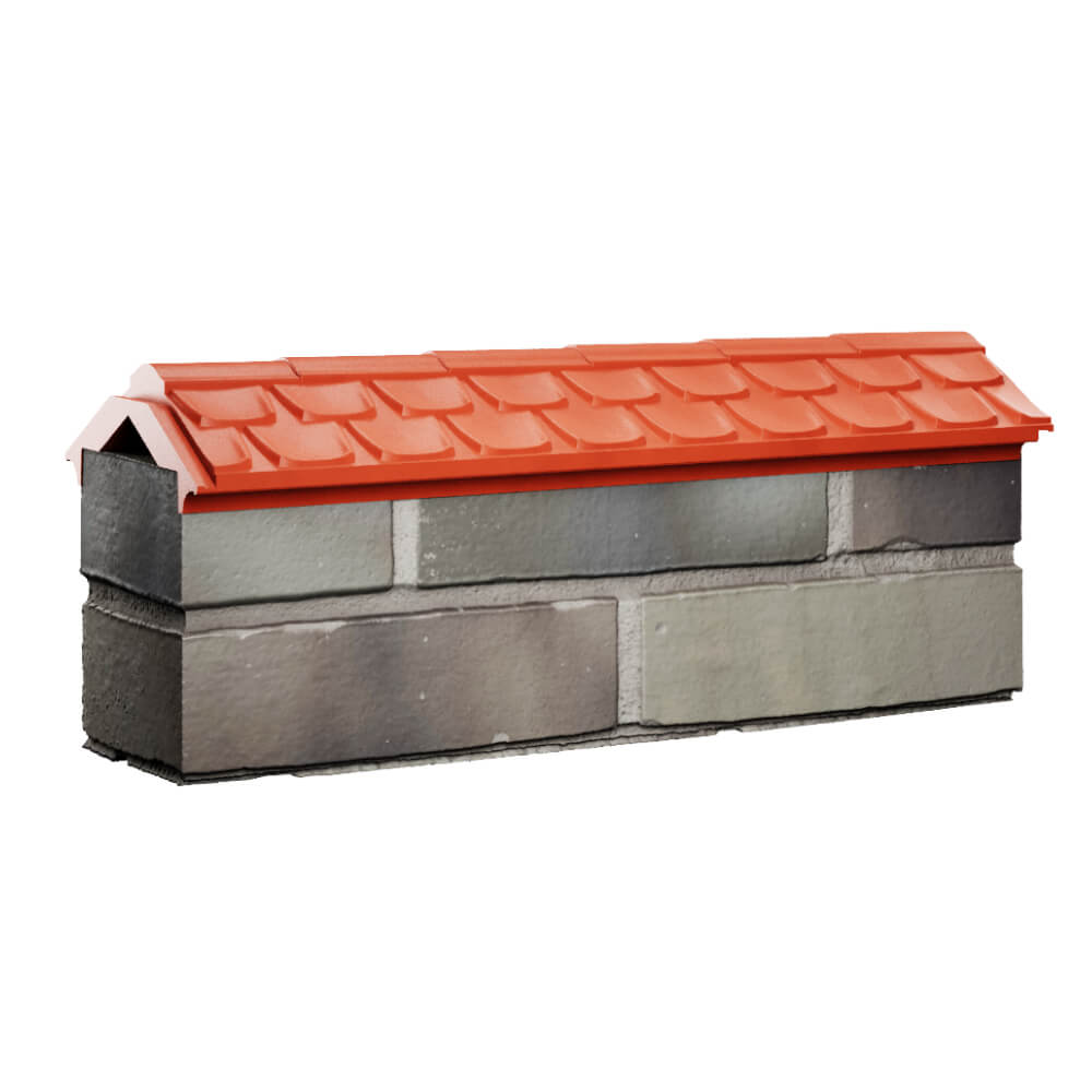 Парапет Zking Эльбрус Красный с посадкой на 0.5 кирпича (130мм) Сыктывкар фото
