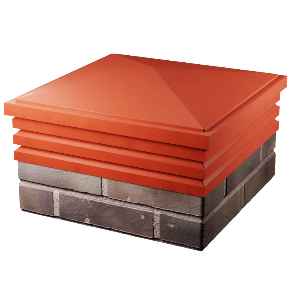 Колпак Zking Бона ХайТек Красный на столб 2х2 кирпича (513х513мм) в Сыктывкаре фото