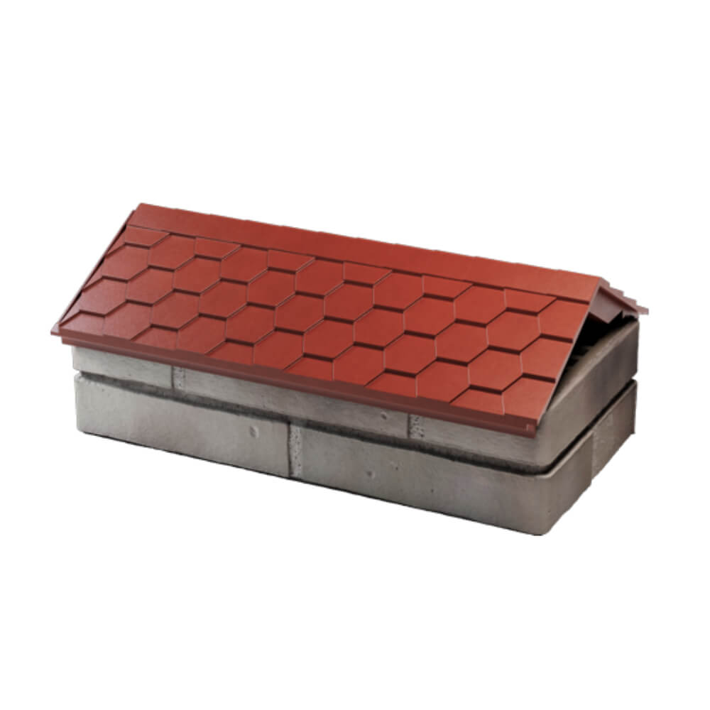 Парапет Zking Эверест Красный с посадкой на 1 кирпич (200/225/255мм) в Сыктывкаре фото