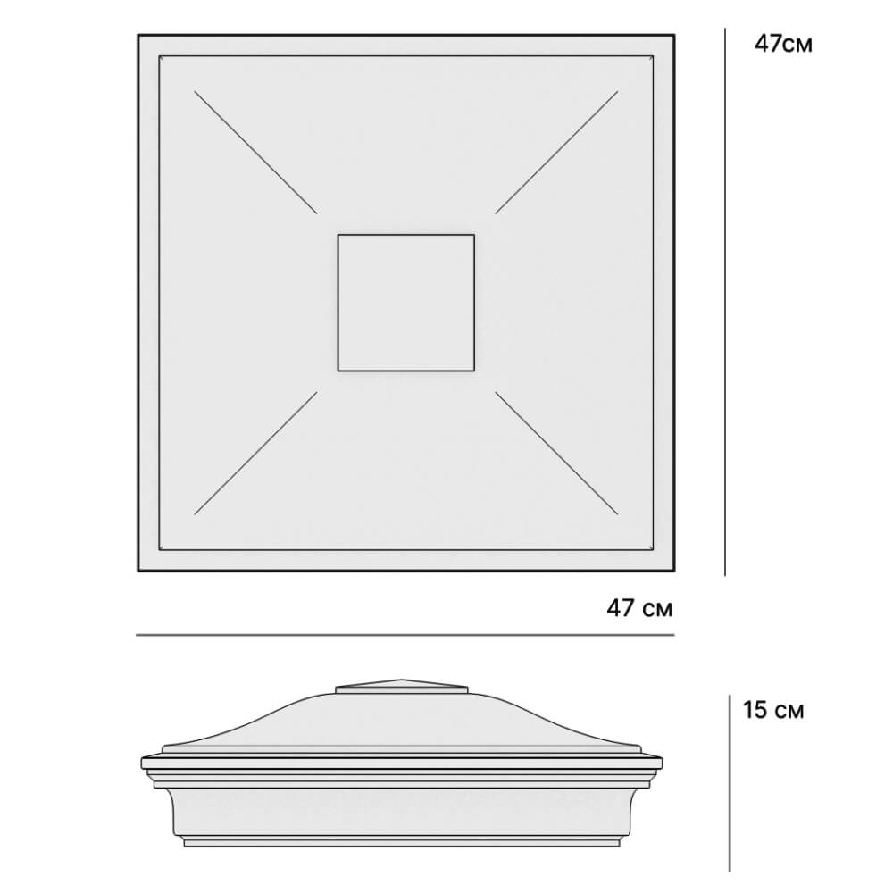 Колпак Zking Монблан Коричневый на столб 1.5х1.5 кирпича (385х385мм) в Сыктывкаре фото