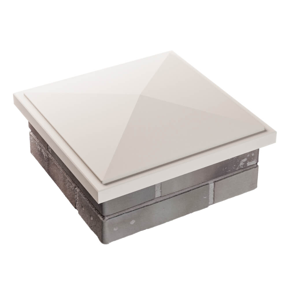 Колпак Zking БонаМоно Бежевый на столб 1.5х1.5 кирпича (385х385, 400х400мм) в Сыктывкаре фото