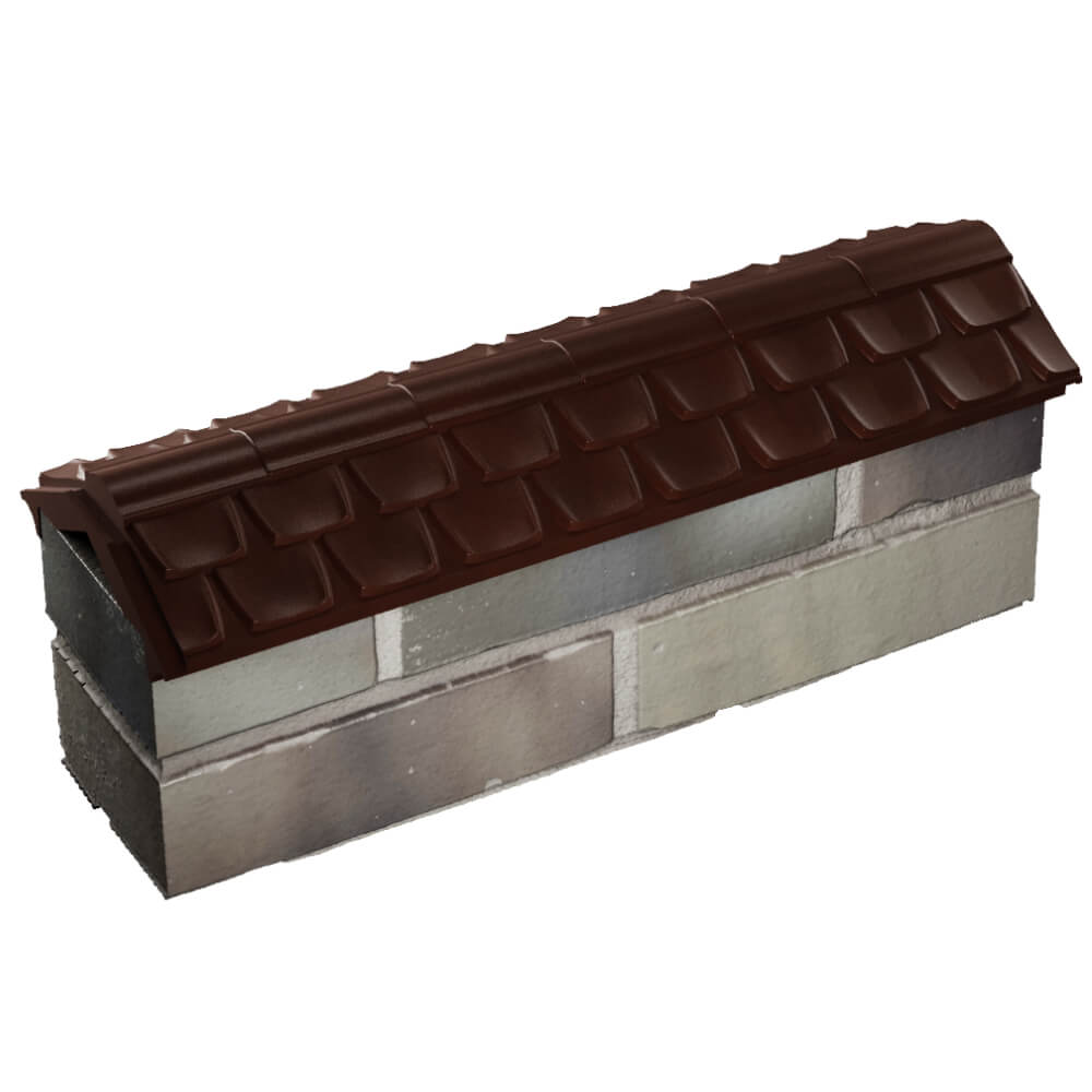 Парапет Zking Эльбрус Коричневый с посадкой на 0.5 кирпича (130мм) в Сыктывкаре фото