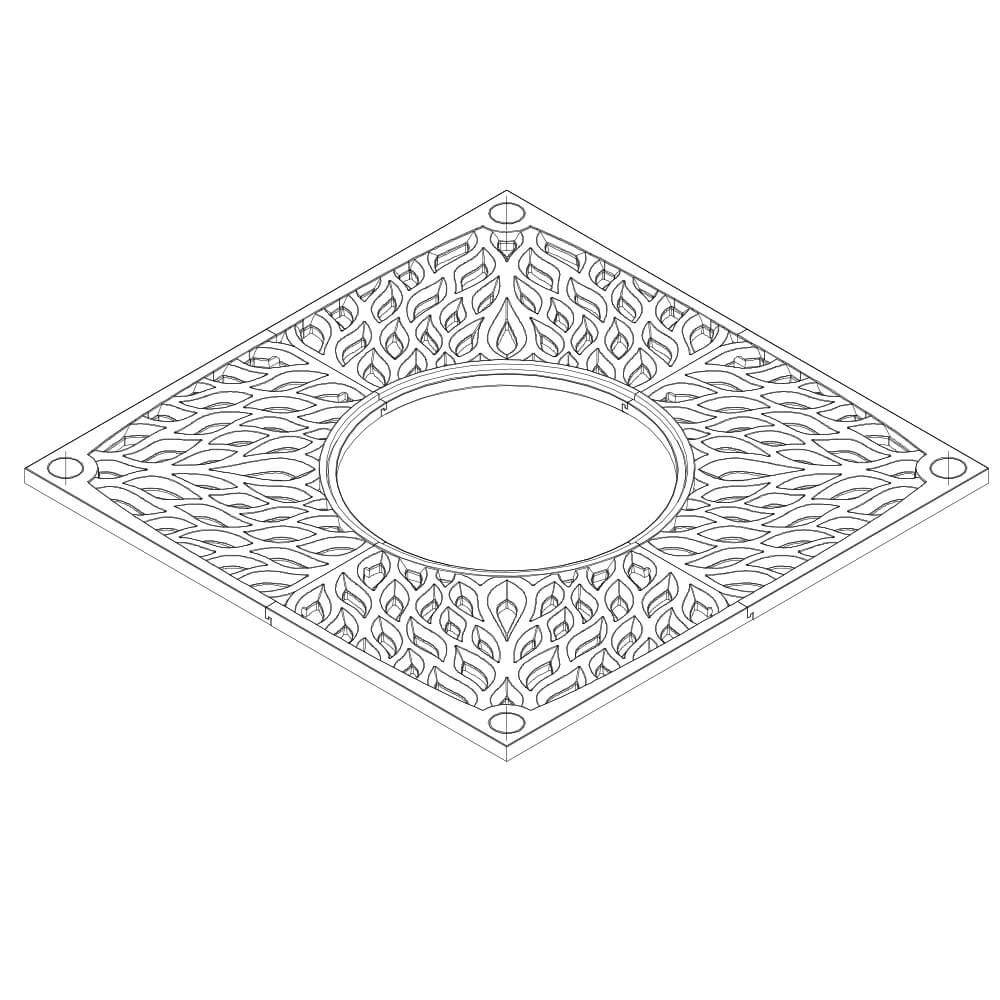 Приствольная решетка для дерева ZKING CRUST 2х2м Черная в Сыктывкаре фото