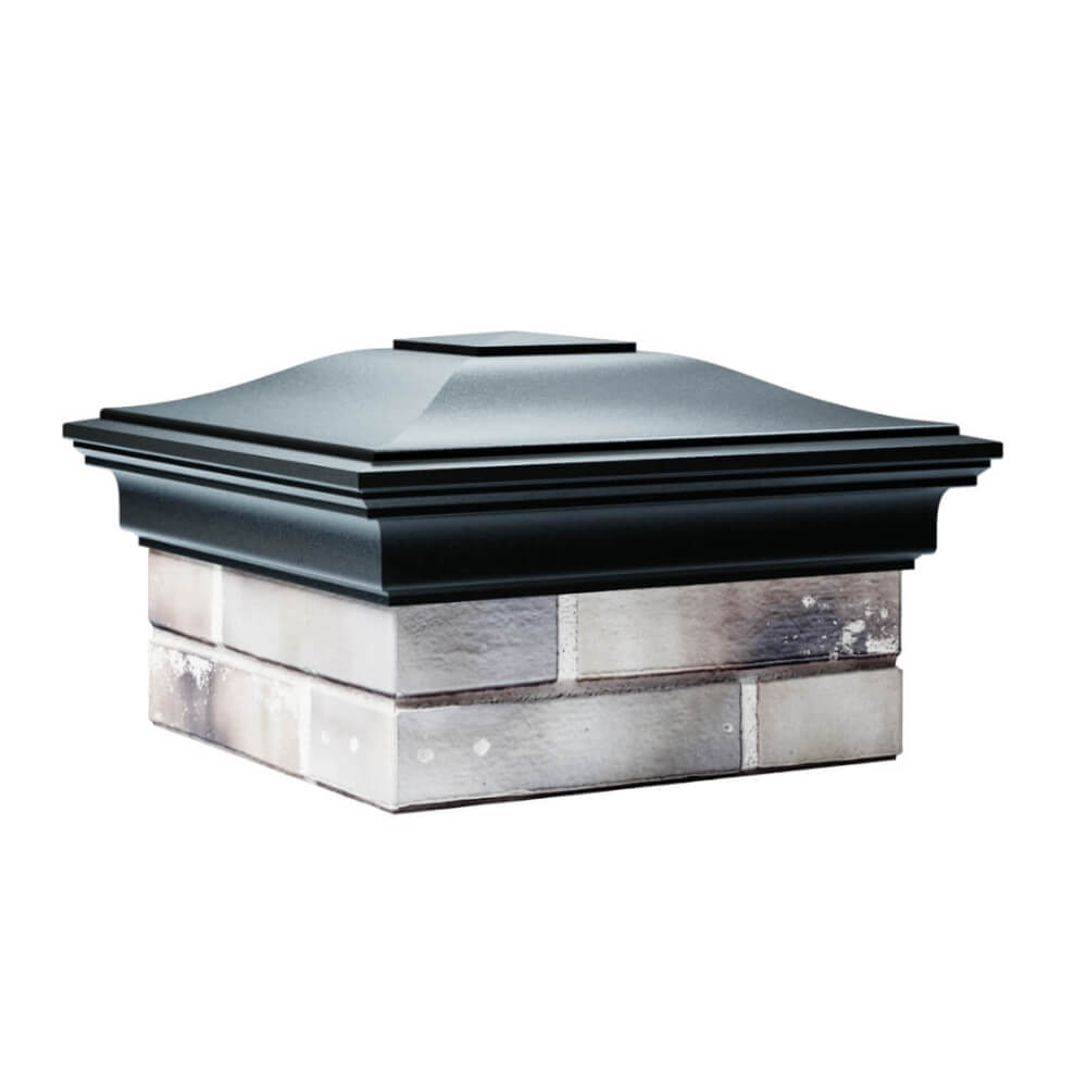 Колпак Zking Монблан Черный на столб 1.5х1.5 еврокирпича 0.7НФ (355х355мм) в Сыктывкаре фото