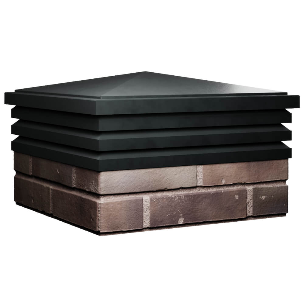 Колпак Zking Бона ХайТек Черный на столб 2х2 кирпича (513х513мм) в Сыктывкаре фото