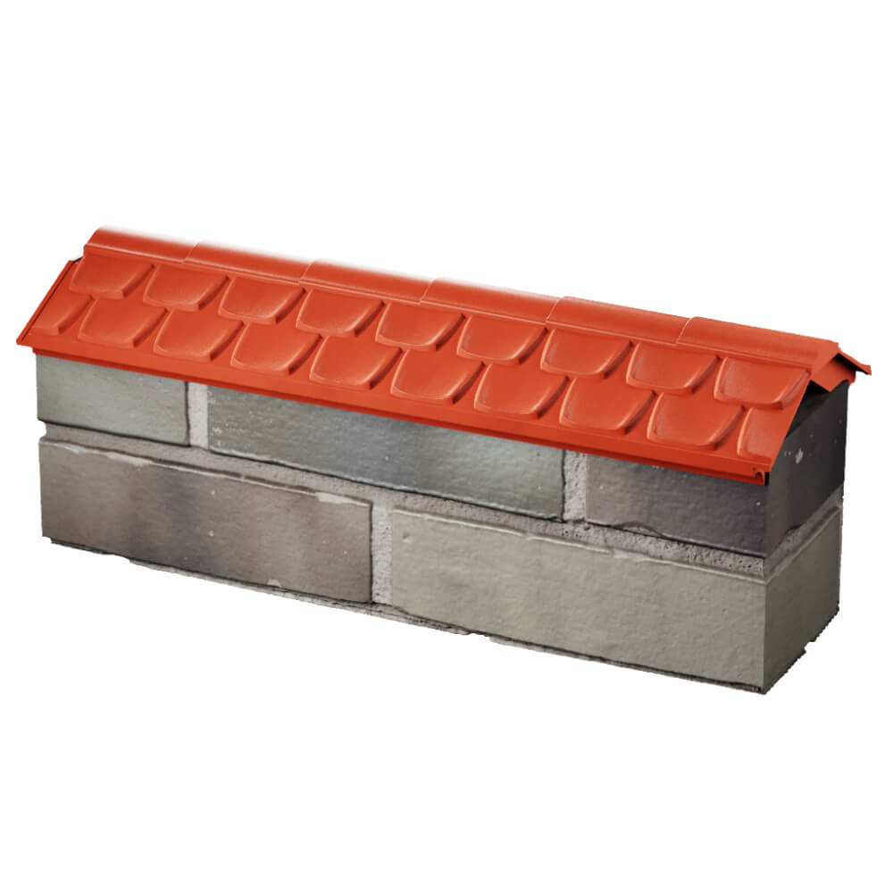 Парапет Zking Эльбрус Красный с посадкой на 0.5 кирпича (130мм) в Сыктывкаре фото