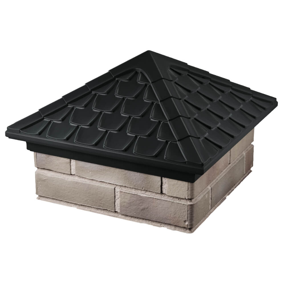 Колпак Zking Эльбрус Черный на столб 1.5х1.5 кирпича (385х385мм) в Сыктывкаре фото