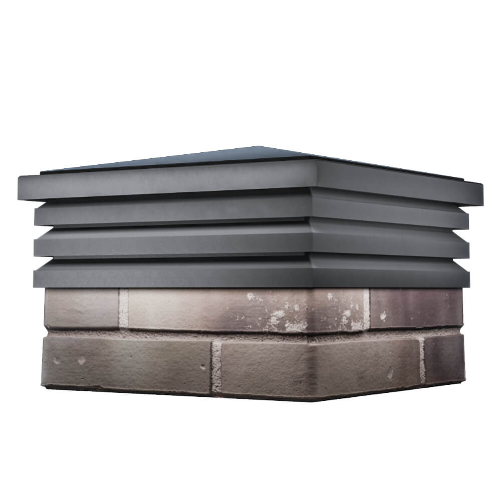 Колпак Zking Бона ХайТек Серый на столб 1.5х1.5 кирпича (385х385мм) в Сыктывкаре фото