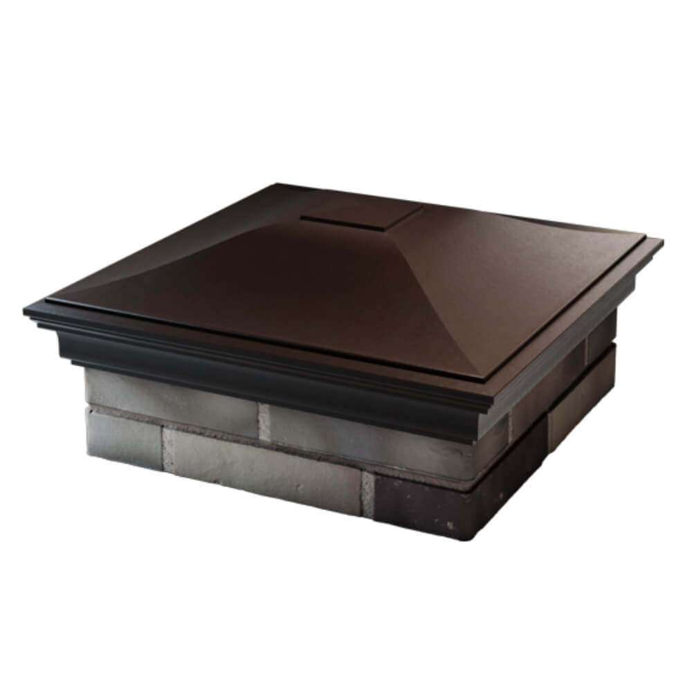 Колпак Zking Монблан Коричневый на столб 2х2 кирпича (515х515мм) в Сыктывкаре фото
