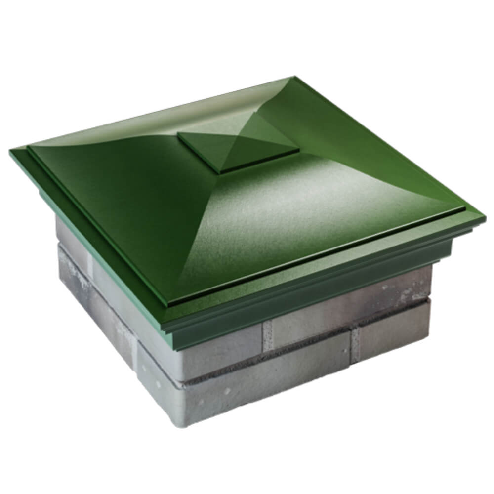 Колпак Zking Монблан Зеленый на столб 1.5х1.5 кирпича (385х385мм) в Сыктывкаре фото