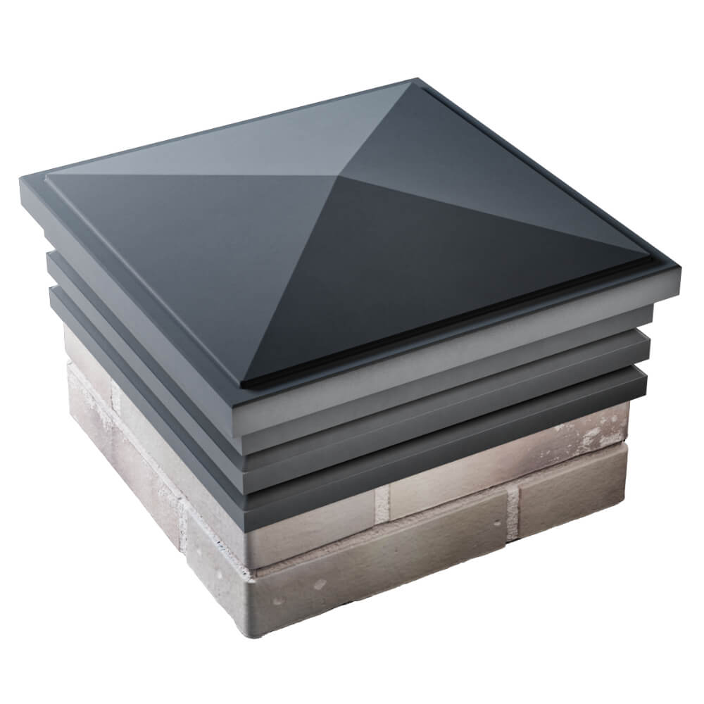 Колпак Zking Бона ХайТек Серый на столб 1.5х1.5 кирпича (385х385мм) в Сыктывкаре фото