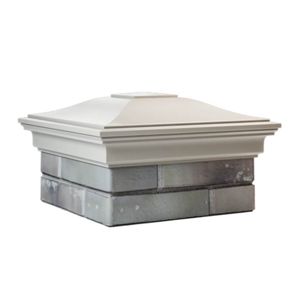 Колпак Zking Монблан Бежевый на столб 1.5х1.5 еврокирпича 0.7НФ (355х355мм) в Сыктывкаре фото