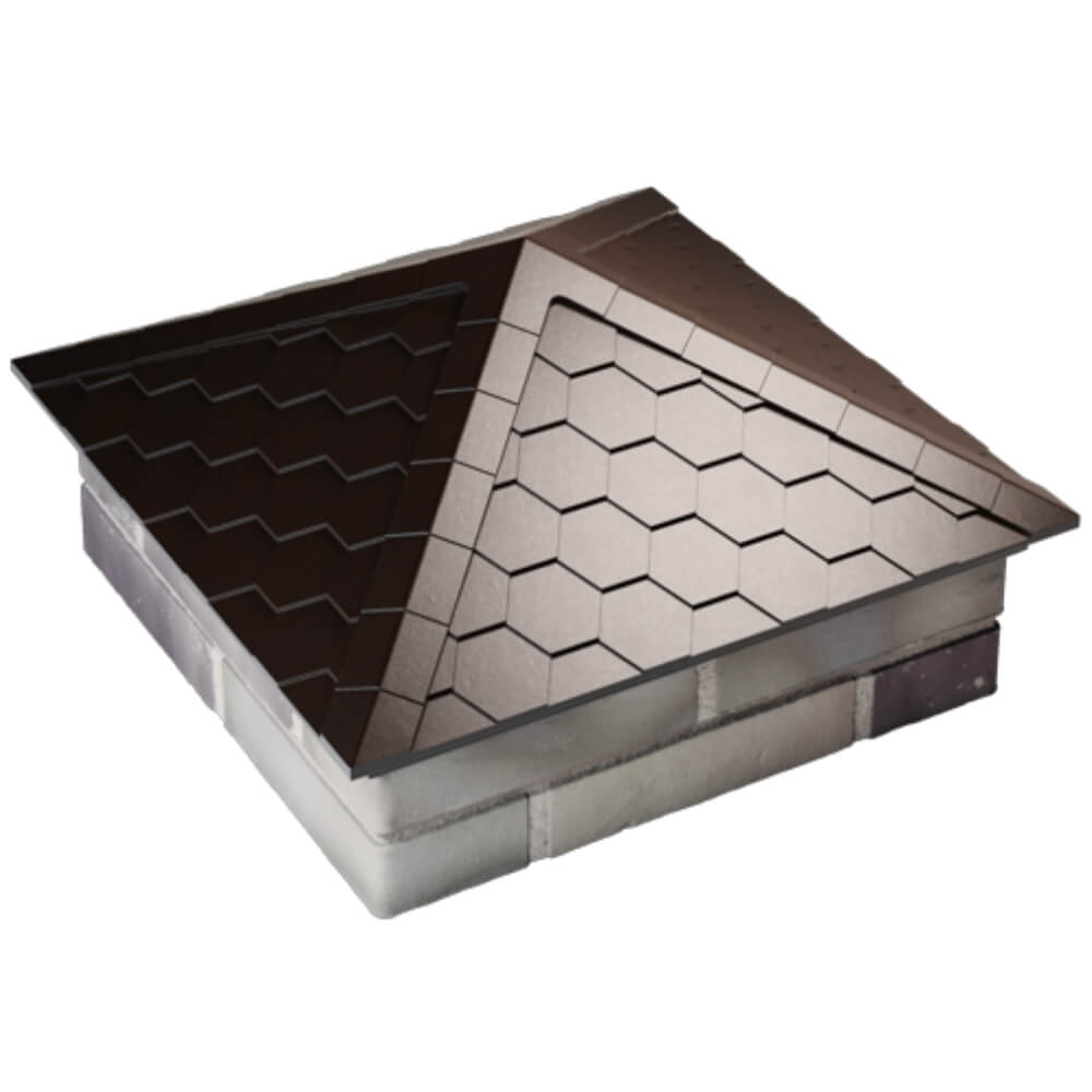 Колпак Zking Эверест Коричневый на столб 2х2 кирпича (535х535мм) Сыктывкар фото