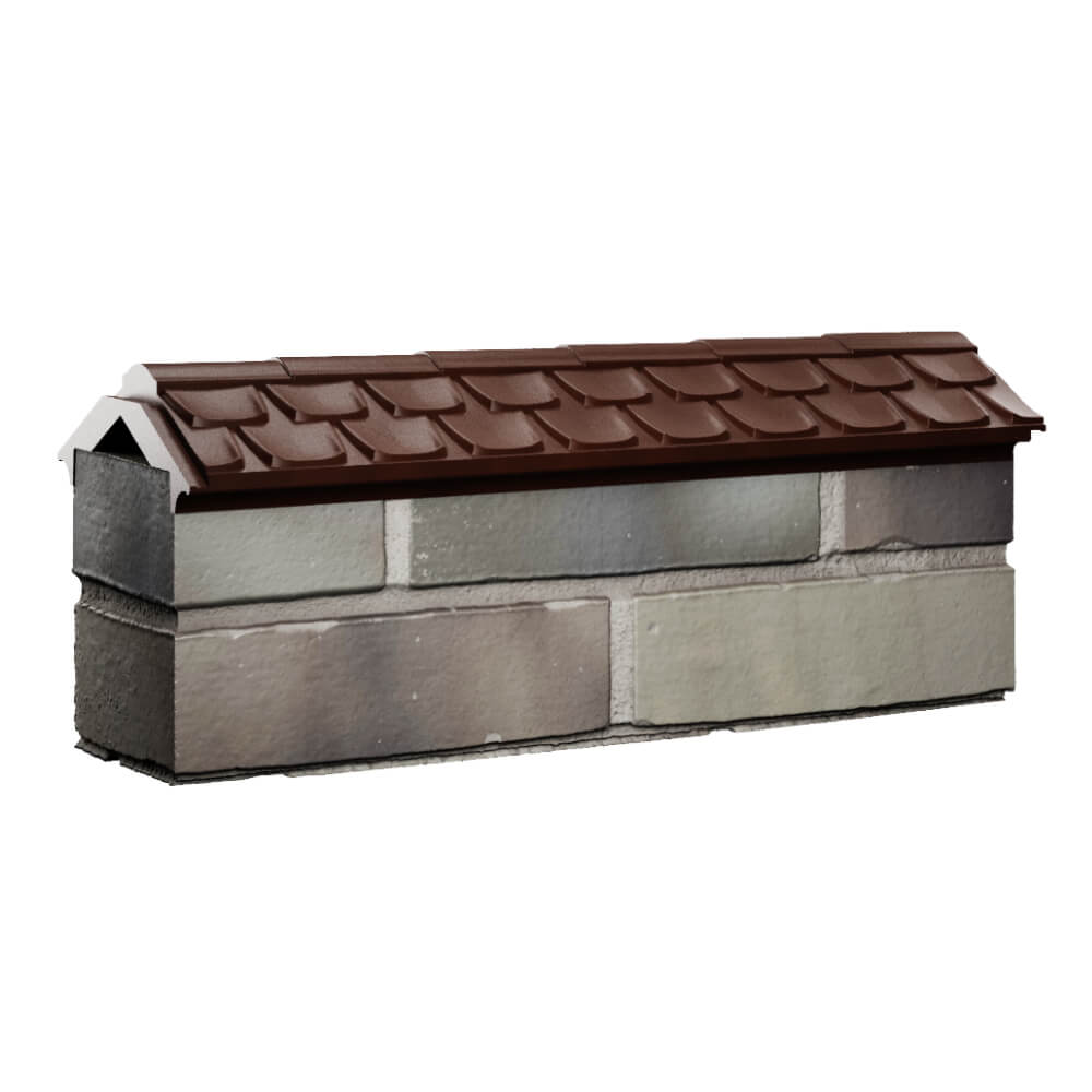 Парапет Zking Эльбрус Коричневый с посадкой на 0.5 кирпича (130мм) Сыктывкар фото