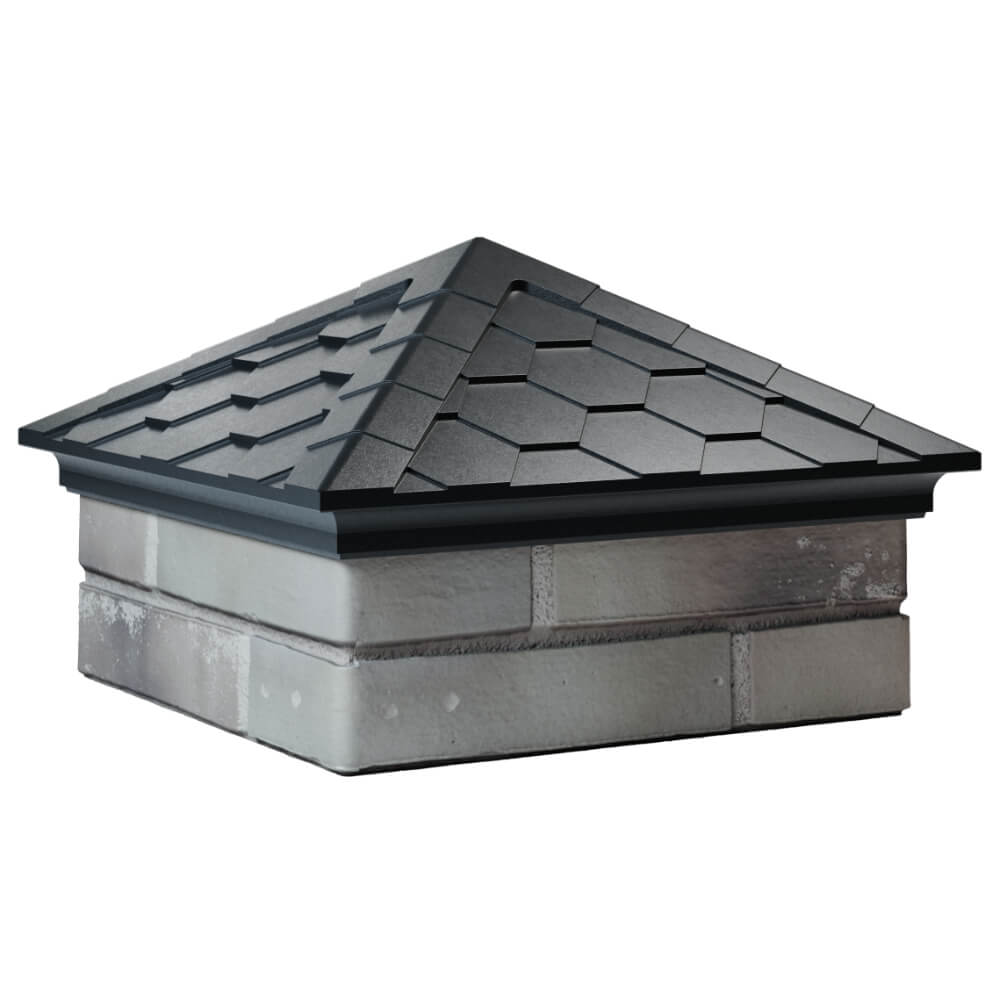 Колпак Zking Эверест Черный на столб 1.5х1.5 кирпича (390х390мм) в Сыктывкаре фото