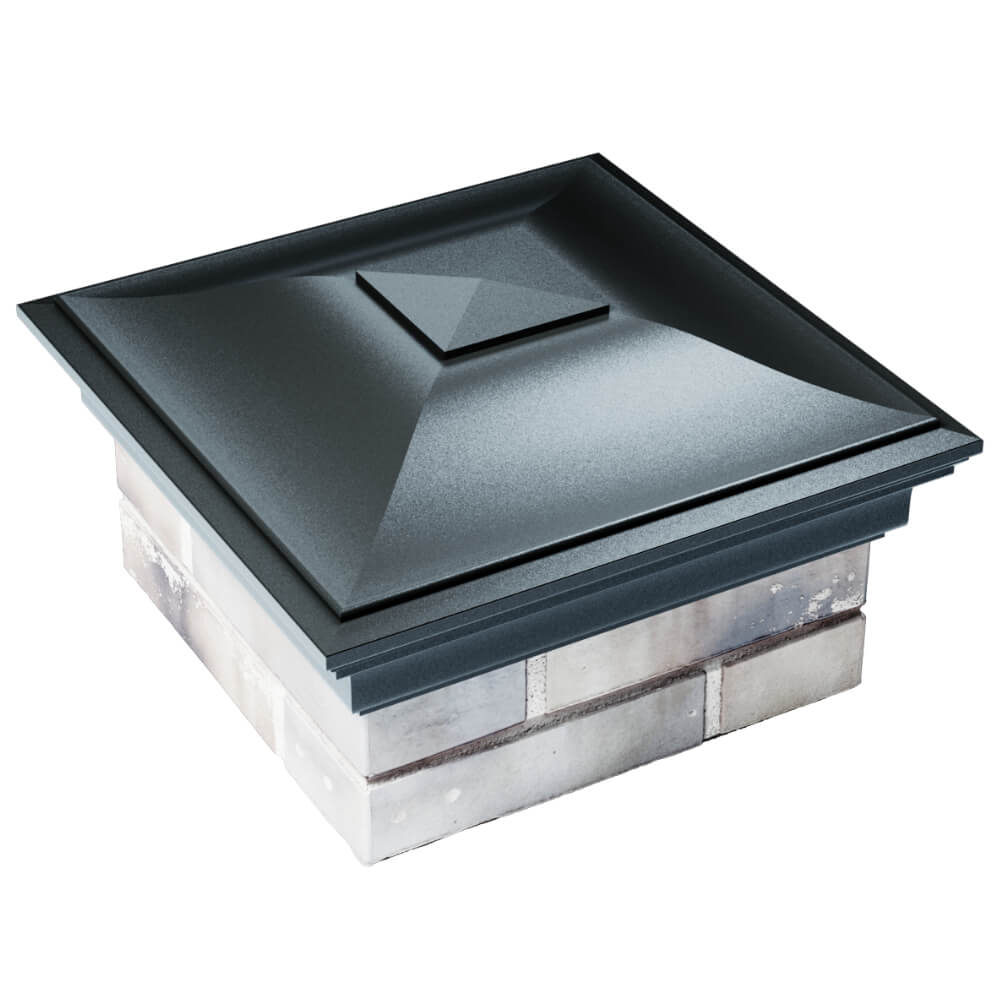 Колпак Zking Монблан Черный на столб 1.5х1.5 кирпича (385х385мм) в Сыктывкаре фото