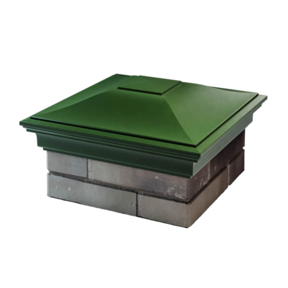 Колпак Zking Монблан Зеленый на столб 1.5х1.5 еврокирпича 0.7НФ (355х355мм) в Сыктывкаре фото