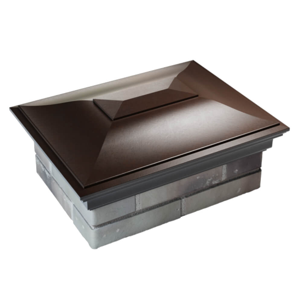 Колпак Zking Монблан Коричневый на столб 2х1.5 кирпича (515х385мм) Сыктывкар фото