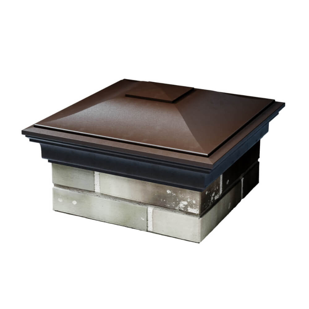 Колпак Zking Монблан Коричневый на столб 1.5х1.5 еврокирпича 0.7НФ (355х355мм) в Сыктывкаре фото