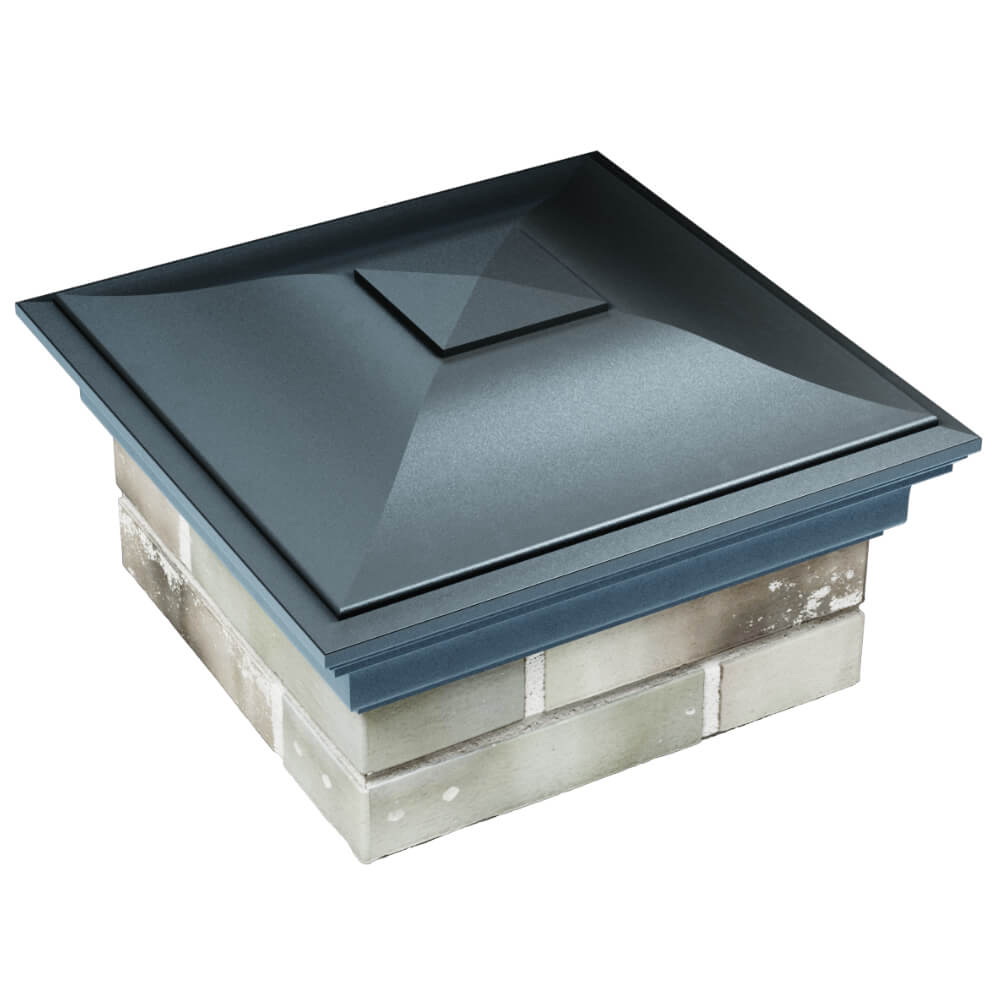 Колпак Zking Монблан Серый на столб 1.5х1.5 кирпича (385х385мм) в Сыктывкаре фото