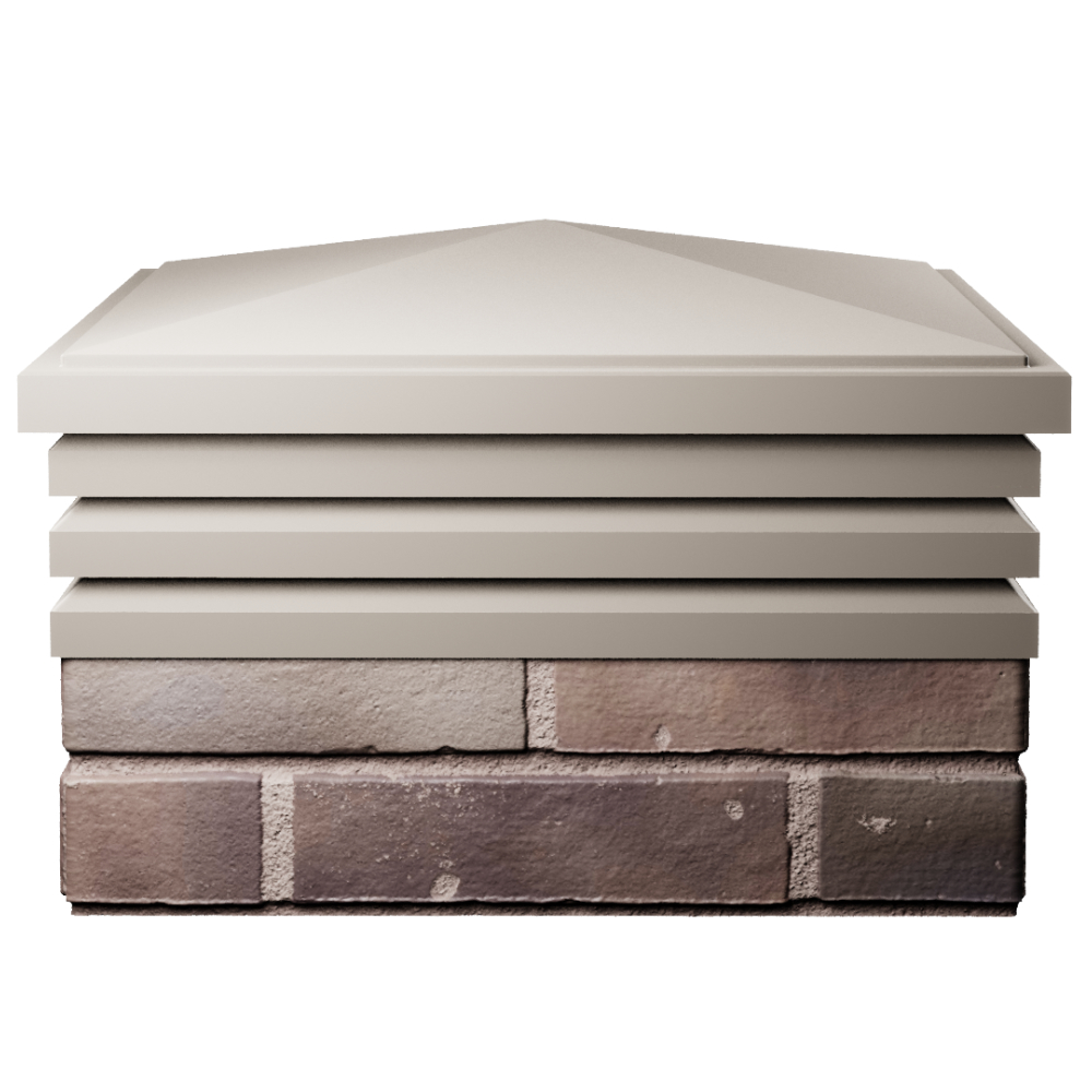 Колпак Zking Бона ХайТек Бежевый на столб 2х2 кирпича (513х513мм) Сыктывкар фото