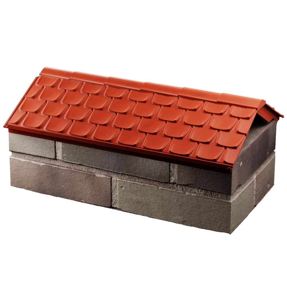 Парапет Zking Эльбрус Красный с посадкой на 1 кирпич (255мм) в Сыктывкаре фото