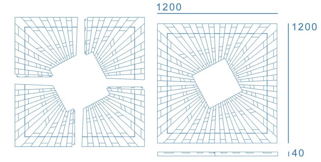 Приствольная решетка для дерева ZKING ATMOSPHERE 1.2х1.2м Черная в Сыктывкаре фото