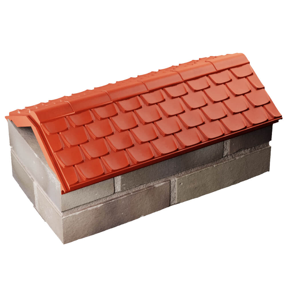 Парапет Zking Эльбрус Красный с посадкой на 1 кирпич (255мм) в Сыктывкаре фото