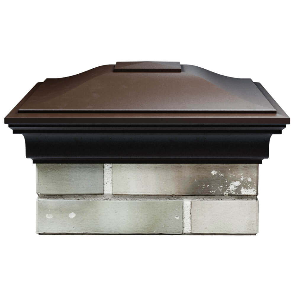 Колпак Zking Монблан Коричневый на столб 1.5х1.5 кирпича (385х385мм) Сыктывкар фото