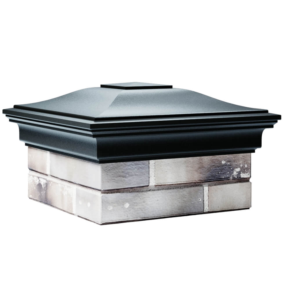 Колпак Zking Монблан Черный на столб 1.5х1.5 кирпича (385х385мм) в Сыктывкаре фото