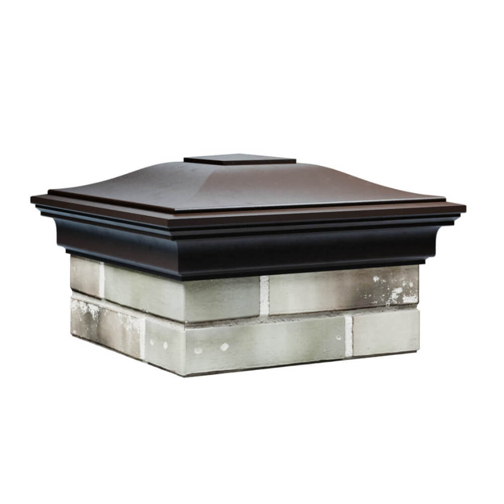 Колпак Zking Монблан Коричневый на столб 1.5х1.5 еврокирпича 0.7НФ (355х355мм) в Сыктывкаре фото