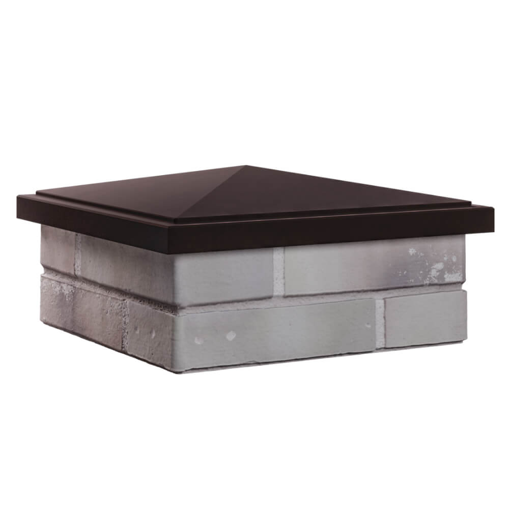 Колпак Zking БонаМоно Коричневый на столб 1.5х1.5 кирпича (385х385, 400х400мм) в Сыктывкаре фото