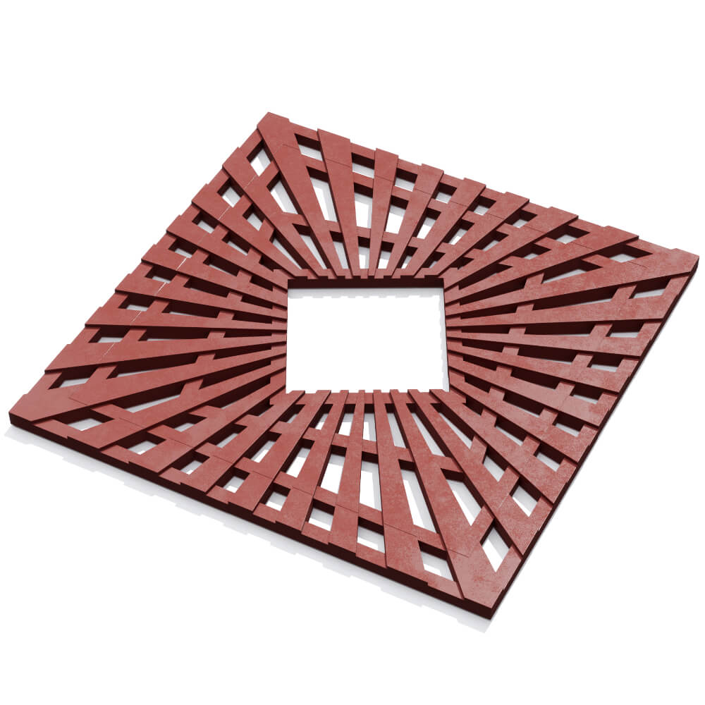 Приствольная решетка для дерева ZKING ATMOSPHERE 1.2х1.2м Красная в Сыктывкаре фото