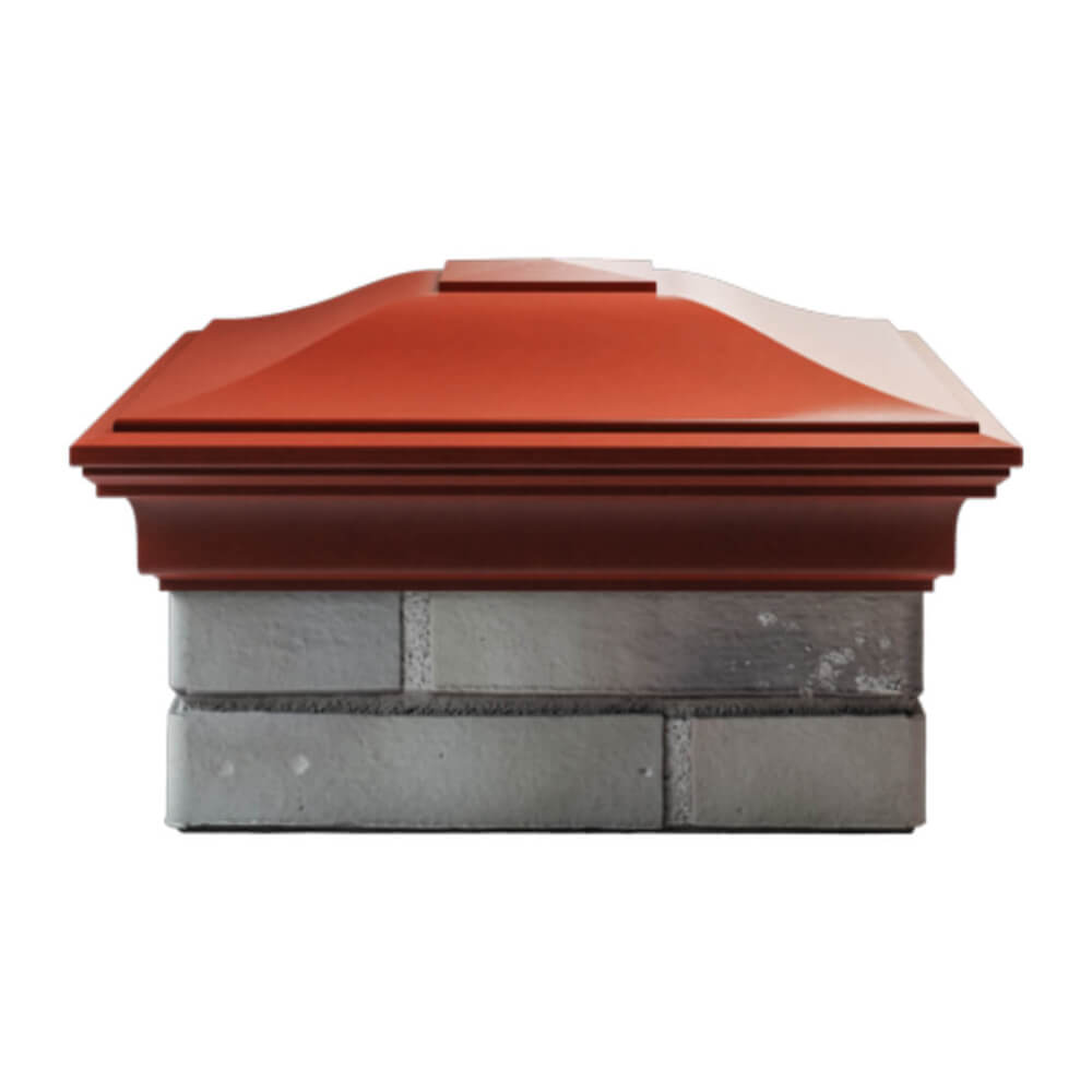 Колпак Zking Монблан Красный на столб 1.5х1.5 еврокирпича 0.7НФ (355х355мм) Сыктывкар фото