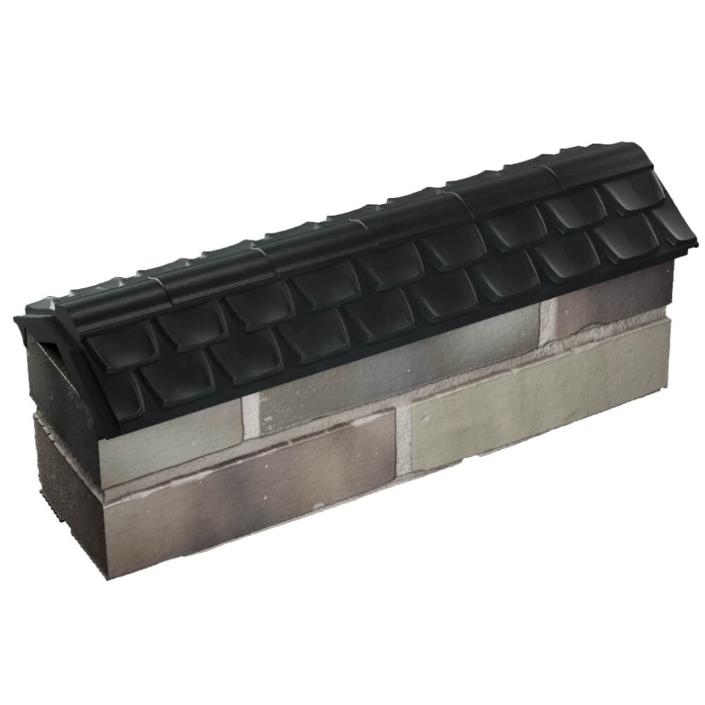 Парапет Zking Эльбрус Черный с посадкой на 0.5 кирпича (130мм) в Сыктывкаре фото